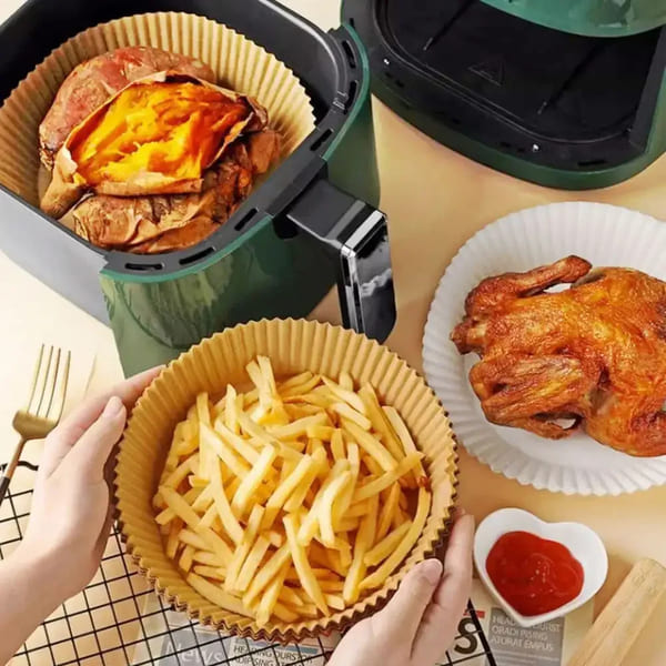 ХАРТИЕНИ ПОДЛОГИ ЗА ПЕЧЕЊЕ ВО AIR FRYER (100 ПАРЧИЊА)