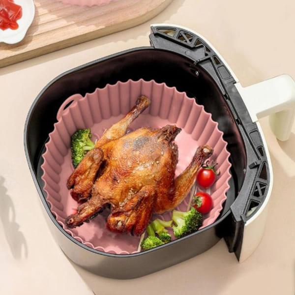 СИЛИКОНСКА НЕЛЕПЛИВА ПОДЛОГА ЗА ПЕЧЕЊЕ ВО AIR FRYER 20CM (1+1 ГРАТИС) - Extra Popust